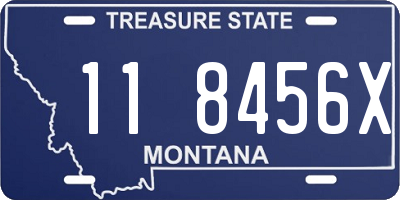 MT license plate 118456X