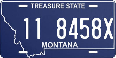 MT license plate 118458X