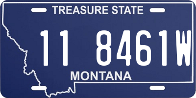 MT license plate 118461W