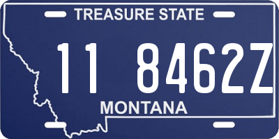 MT license plate 118462Z