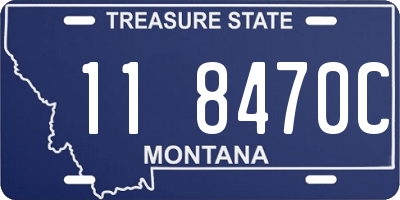 MT license plate 118470C