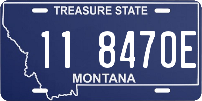 MT license plate 118470E