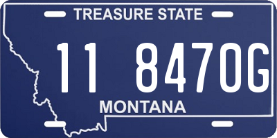 MT license plate 118470G