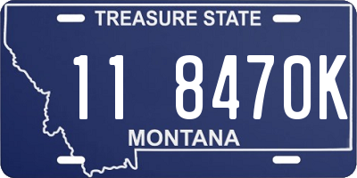 MT license plate 118470K