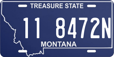 MT license plate 118472N