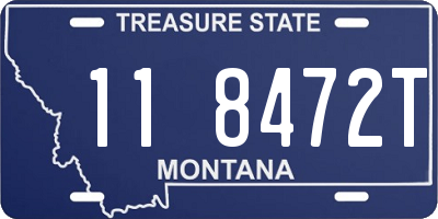 MT license plate 118472T