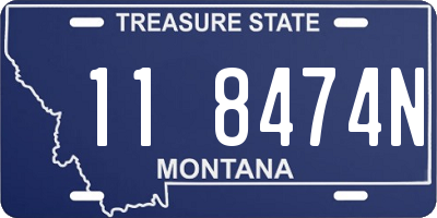 MT license plate 118474N
