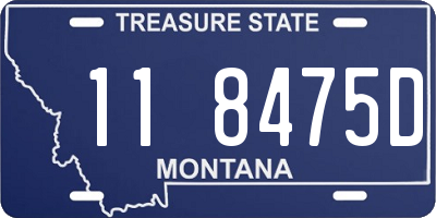 MT license plate 118475D