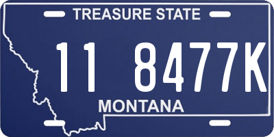 MT license plate 118477K