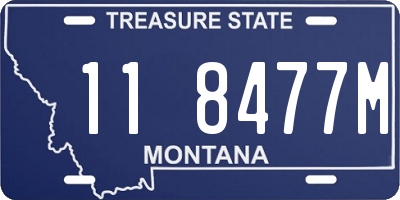 MT license plate 118477M