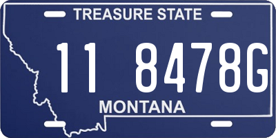 MT license plate 118478G