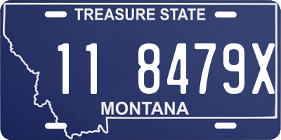 MT license plate 118479X