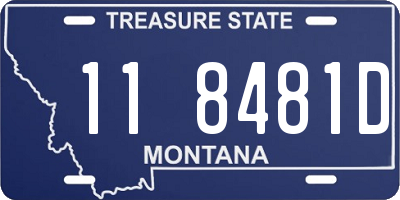 MT license plate 118481D