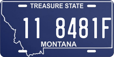 MT license plate 118481F