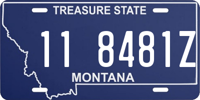 MT license plate 118481Z
