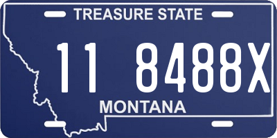 MT license plate 118488X