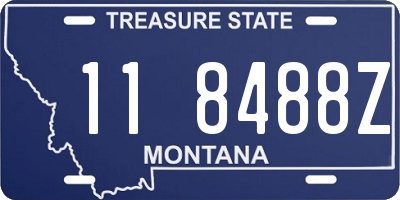 MT license plate 118488Z