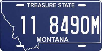 MT license plate 118490M