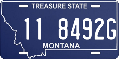 MT license plate 118492G