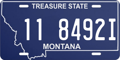MT license plate 118492I