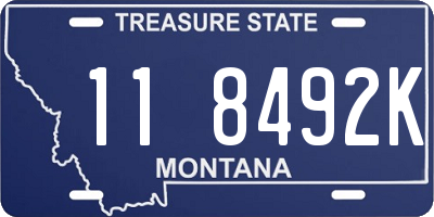 MT license plate 118492K