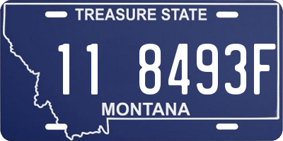 MT license plate 118493F