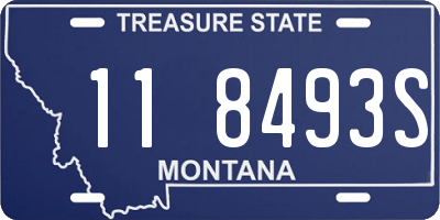 MT license plate 118493S