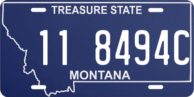 MT license plate 118494C