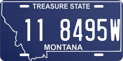 MT license plate 118495W