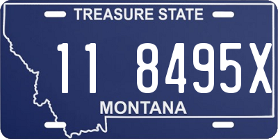 MT license plate 118495X