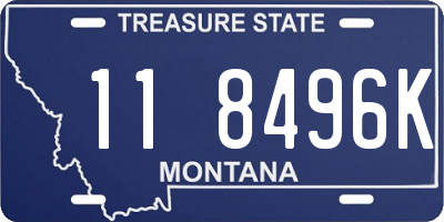 MT license plate 118496K