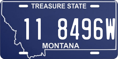 MT license plate 118496W