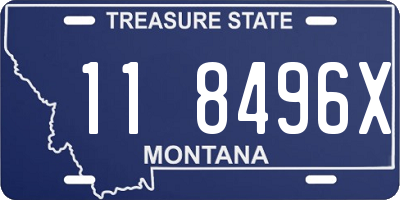 MT license plate 118496X