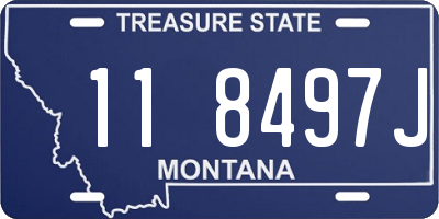 MT license plate 118497J