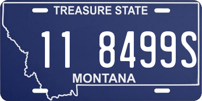 MT license plate 118499S