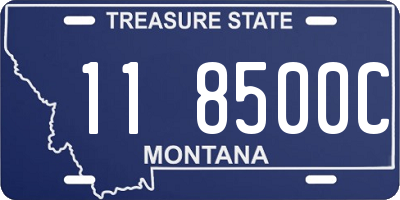 MT license plate 118500C