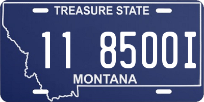 MT license plate 118500I