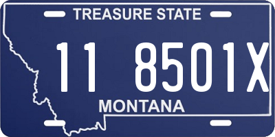 MT license plate 118501X