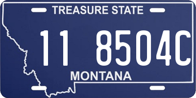 MT license plate 118504C