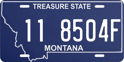 MT license plate 118504F