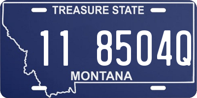 MT license plate 118504Q