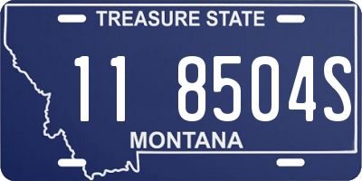 MT license plate 118504S