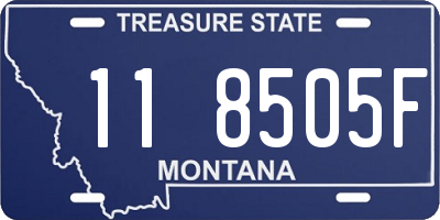 MT license plate 118505F