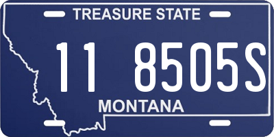 MT license plate 118505S