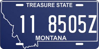 MT license plate 118505Z