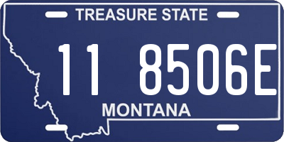 MT license plate 118506E