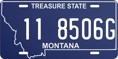 MT license plate 118506G