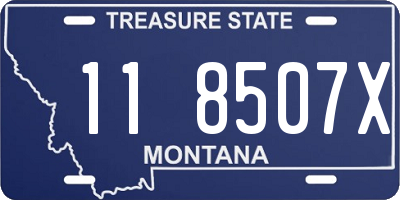 MT license plate 118507X