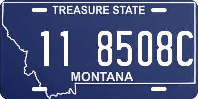 MT license plate 118508C