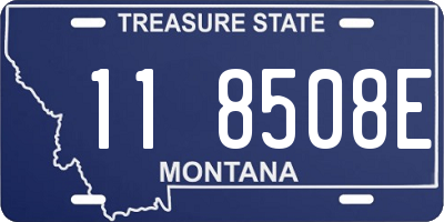 MT license plate 118508E